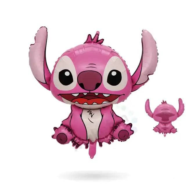 Воздушный шар Стич, розовый 88 см 1