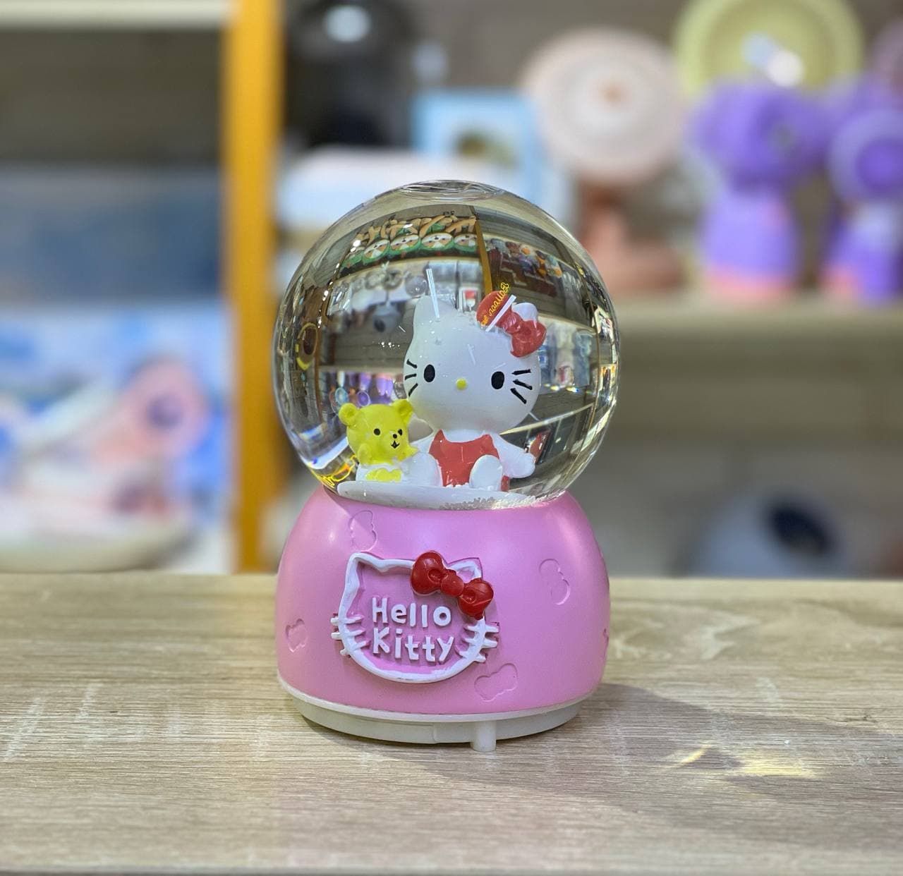 Снежный шар музыкальный, 80 мм / Hello Kitty