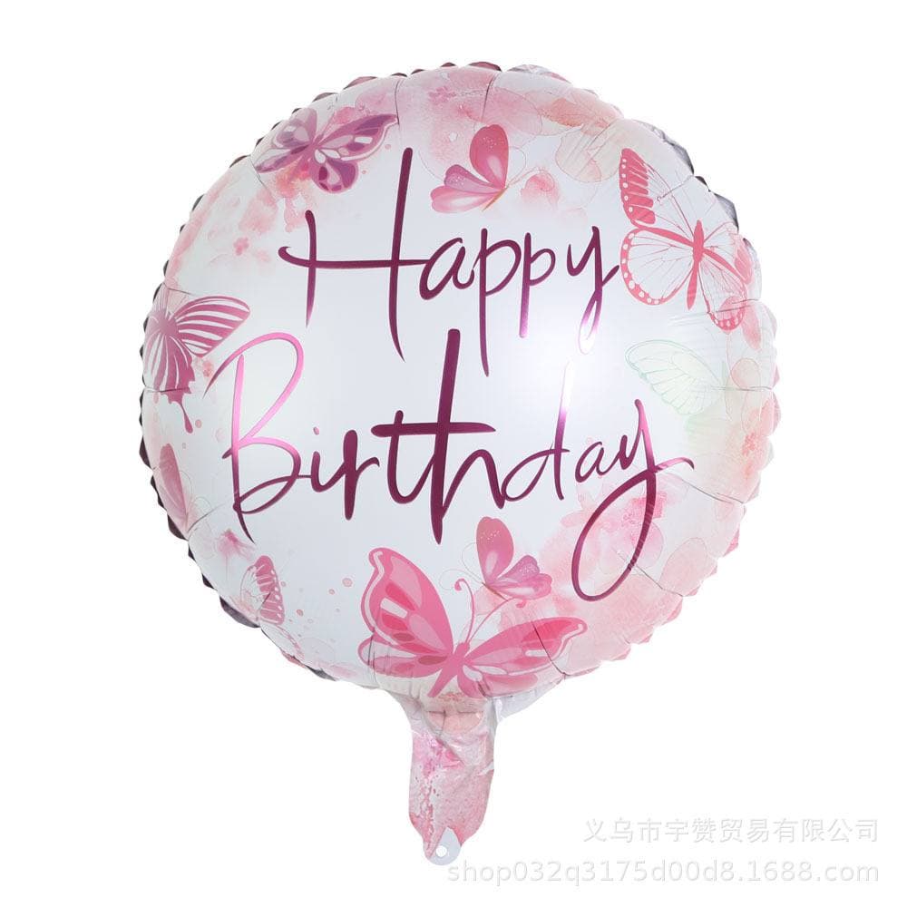 Шар фольгированный Happy birthday 18"